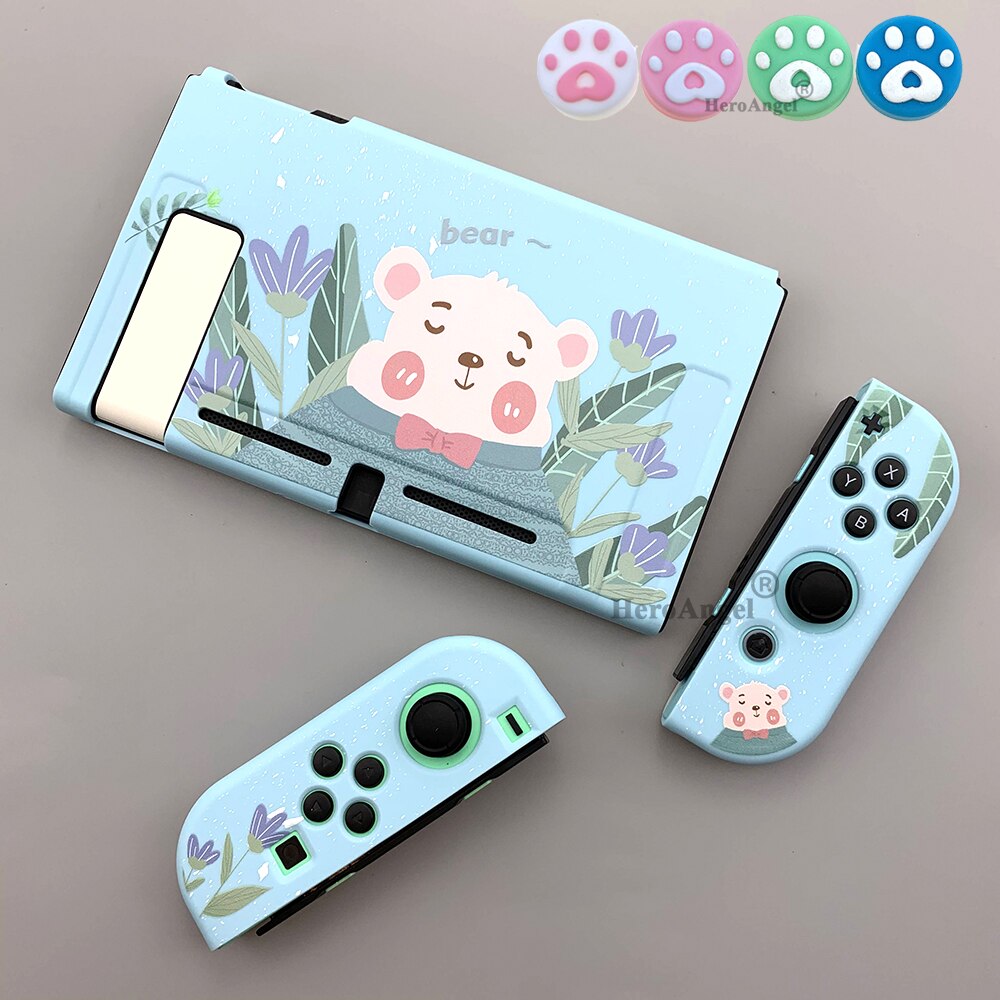 for Nintendo Nintend Switch Case NS NX Console Protective Soft Case Shell for Nintendos Switch Joy Con Colorful Cover: Light Blue Bear