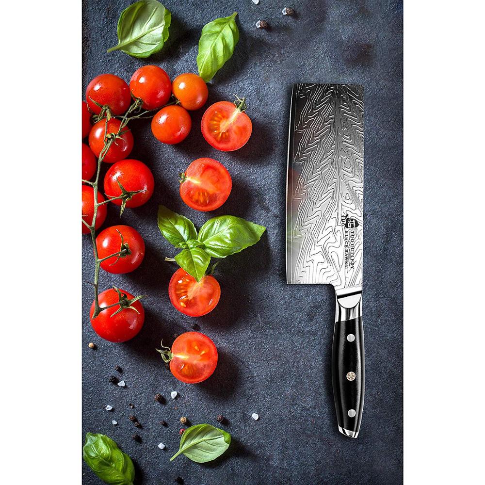 TUO – couteau à légumes et à viande, ustensile de Chef chinois de 7 pouces en acier inoxydable à haute teneur en carbone, ustensile de cuisine avec G10 Full Tang h