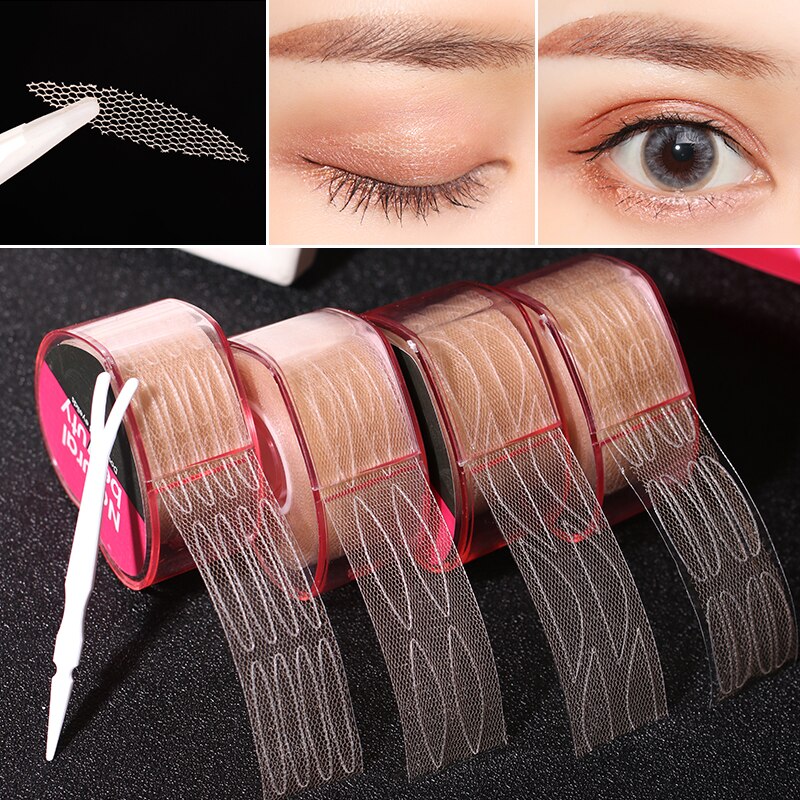 Make-Up Kant Mesh Clear Beige Ooglid Streep Sticker Tape Grote Ogen Decoratie Ooglid Dubbele Vouw Ooglid Tape Ooglid Protector