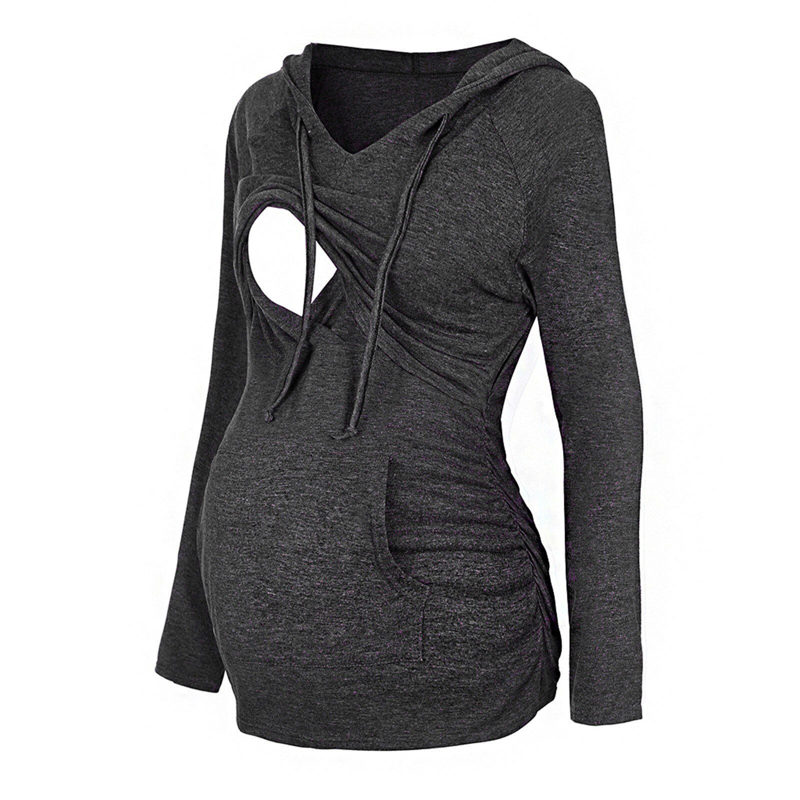 Plus Size Nursing Top Breastfeeding Casual Long Sleeve Women Winter Hoodie Sweatshirt for Feeding Maternity Pregnancy Clothes