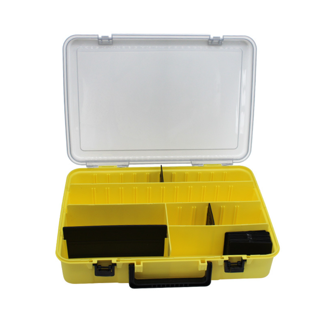 Large-Capacity Double-Layer Fishing Tackle Box Multifunction Carp Fishing Accessory Storage Box Portable Fishing Bait Box