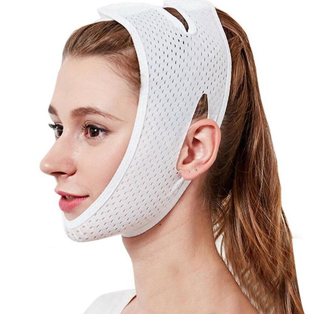 Face-Lift Mask Face-Lift Face-Lift Mask V Face Bandage Belt Face-Lift Slimming Belt Chin Lift Small V Face Artifact: White