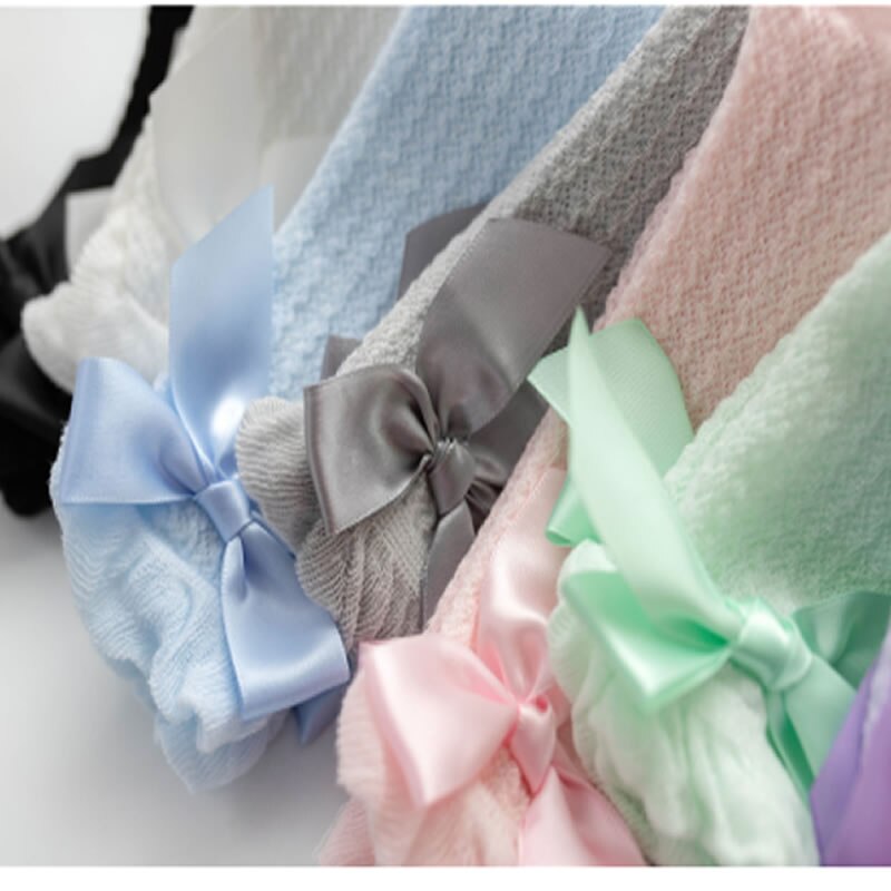 Kinderen Sokken Mesh Boog Baby Sokken Zomer Dunne Anti-Muggen Sokken Bubble Mond Verticale Gestreepte Mesh Sokken