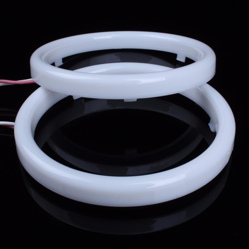 2 Pcs Car Angel Eyes Auto Halo Rings COB 60mm 70mm 80mm 90mm100mm 110mm 120mm Angel Eye Car Headlight Motorcycle White 12V Led
