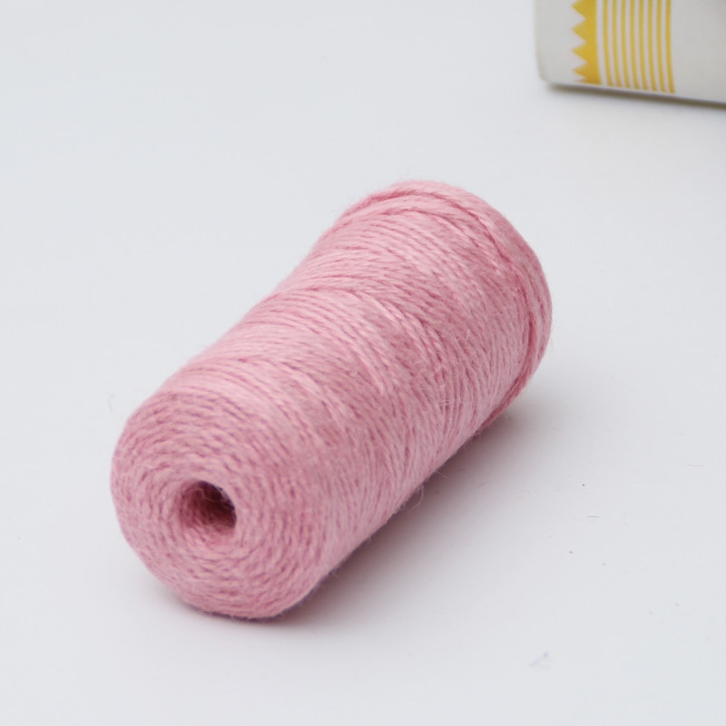 100M Natural Burlap Hessian Jute Twine Cord Hemp Rope Party Wedding Wrapping Cords Thread DIY Scrapbooking Craft Decor