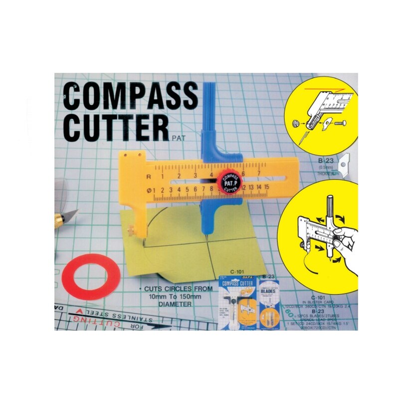 Circle Cutter C-101 Photo Paper Cutter Compass Circles Diy Tool Tangential Device 10-150mm Diameter Round Cutter