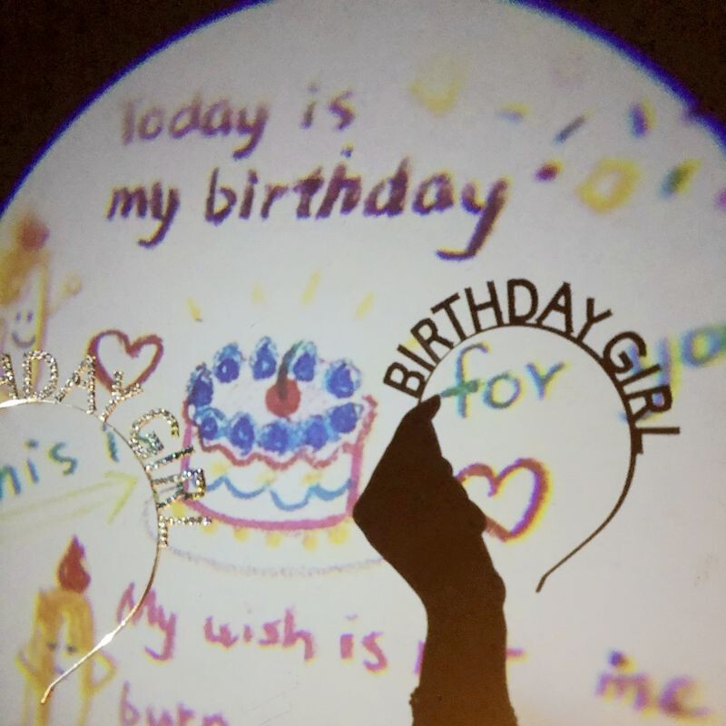 Birthday background projector decoration projection atmosphere lamp party layout