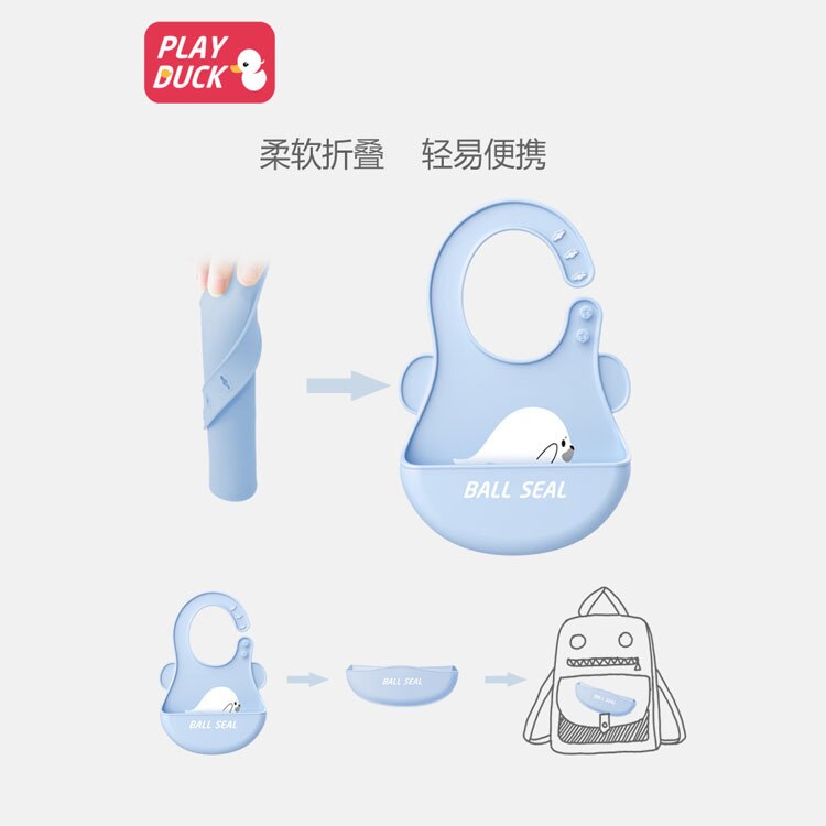 Baby Silicone Saliva Pocket Cartoon Baby Eating Waterproof Bib Boy Girl Supplies 0-3Y Baby Bibs Unisex Baby Stuff