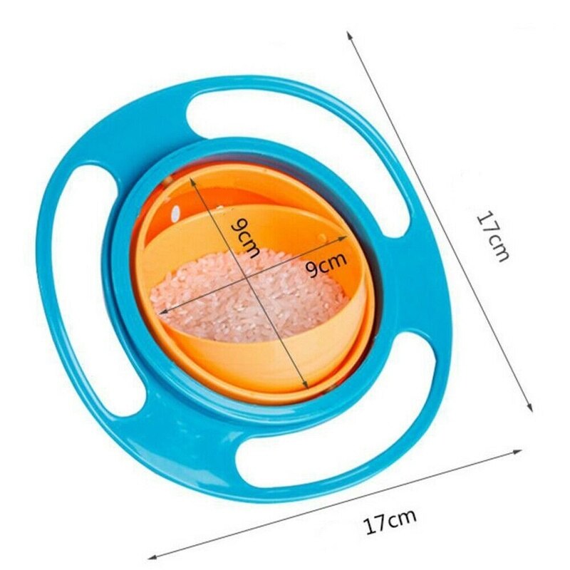 Uniwersalna miska na gyros miska niewysypka dzieci obrotowy balans nowość żyroskop parasol 360 obrót odporny na zalanie miska dla dzieci
