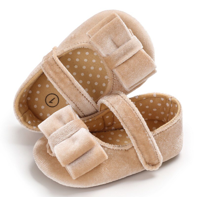Nuovo Del Bambino Della Ragazza Scarpe Fiocco di Velluto Principessa Scarpe Per Bambini Scarpe Primipassi Neonato Mocassini Per Le Ragazze: B / 13-18 mesi