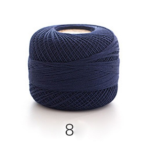 50g/Pc Cotton 0.8mm 20 Colors Lace Crochet Yarn By 1.5mm Crochet Hooks Hand-Knitted Baby Silk Thin Yarn For Knitting DIY Crafts: 8