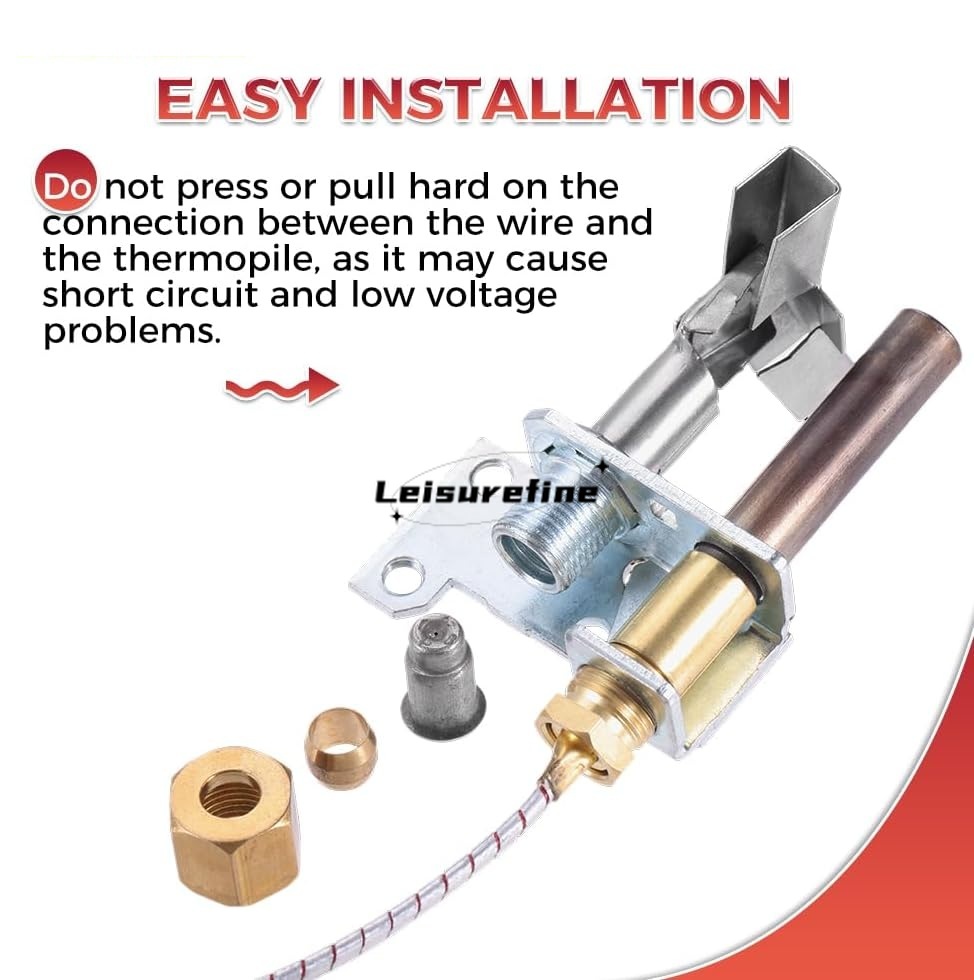 1kit Pilot Burner Thermopile Assembly Natural Gas & Propane Orifice 750 mv for Cecilware Fryer Imperial Fryer Series VULCAN HART