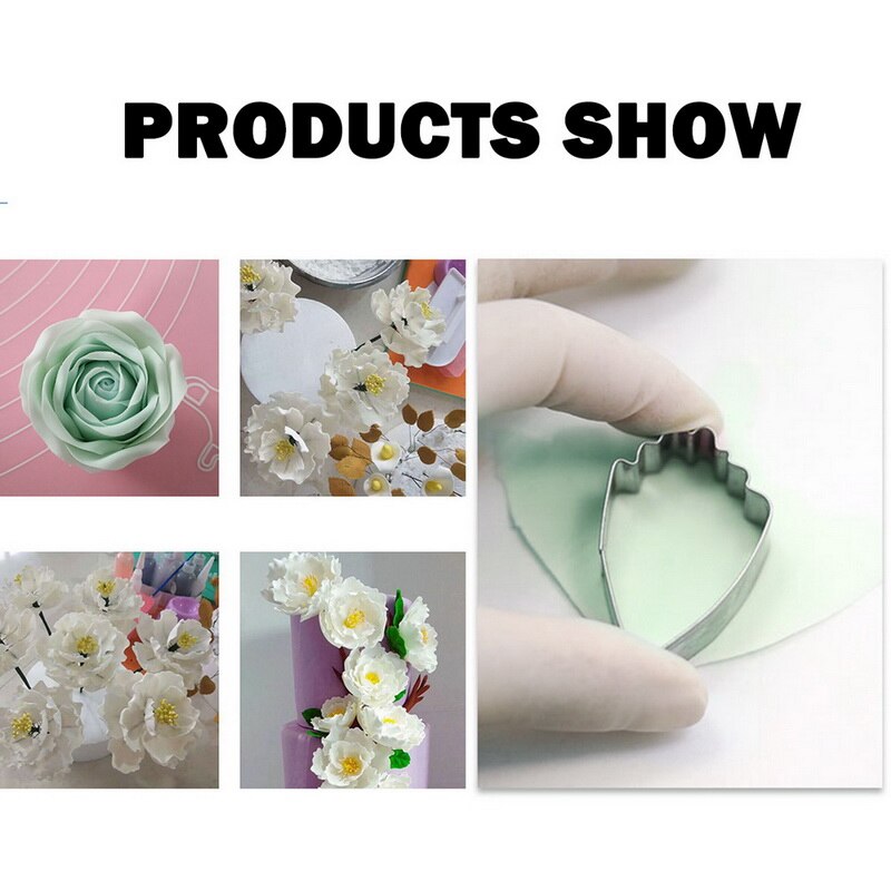 4 Uds pétalo de flor de peonía cortador de acero inoxidable molde cortador Fondant Sugarcraft Gumpaste arcilla flor moldes herramientas de decoración de pasteles