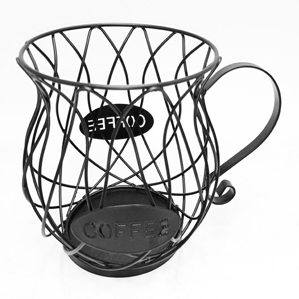 Universal- Kaffee Kapsel Lagerung Korb Jahrgang Kaffee Schote Lagerung Kasten Schwarz Für Heimat Cafe Restaurant Tee Zimmer: Schwarz A