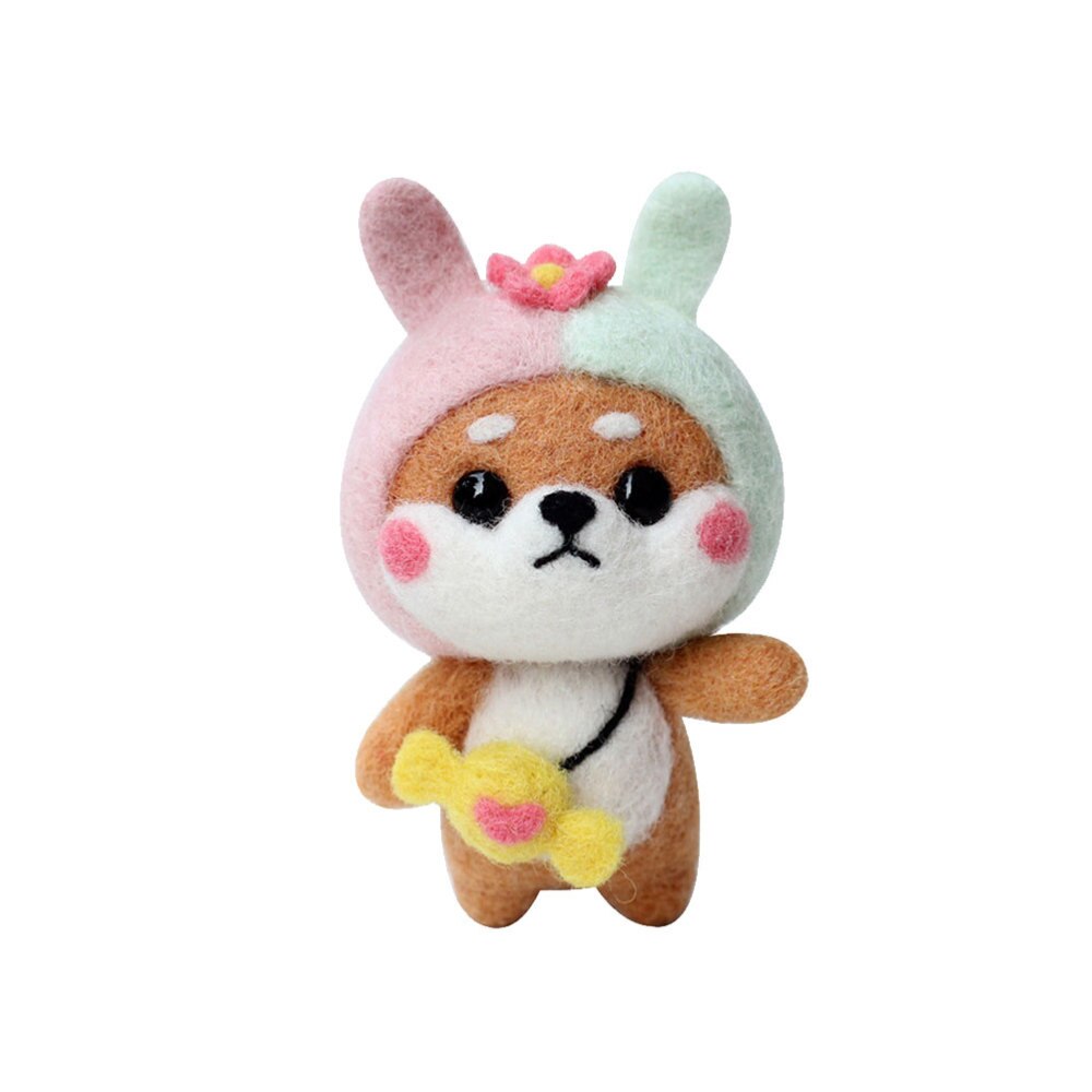 Divertido muñeco de felpa aguja para manualidades Kit de fieltro aguja de perforación accesorios de Material de felpa perro de dibujos animados DIY arte Carft para el hogar niños adultos Gif: Picture 4