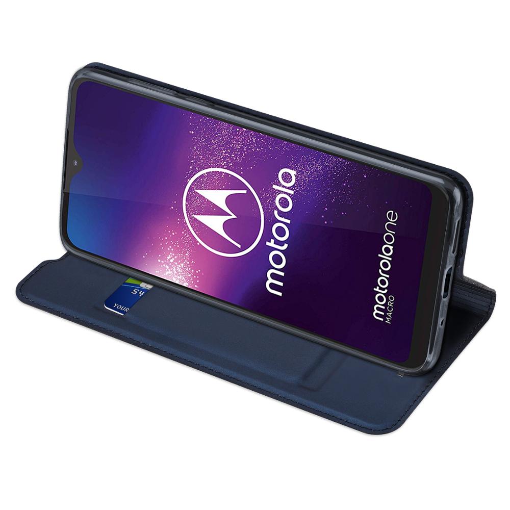 Voor motorola one macro hoesje luxe magnetische flip lederen hoesje voor motorola one macro pags 0005in kaarthouder holster telefoonhoesje