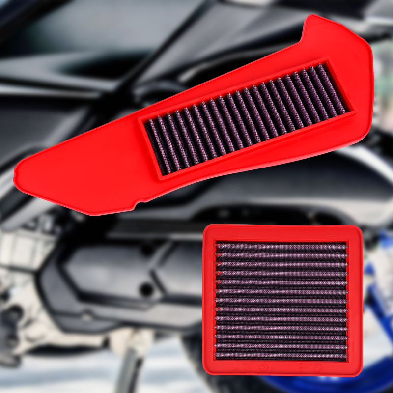 Filtro de aire de modificación y mantenimiento de motocicletas.