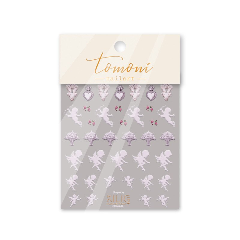Nail art mærkat manicure designs kilig rokoko stil selvklæbende negle dekoration mærkat: Kilig -04