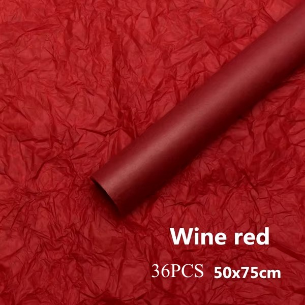 36Sheets DIY Tissue Paper 50x75cm Flower Packing Wrapper Bouquet Wrapping Paper Craft Paper Scrapbook Floral Wrapping: Clear