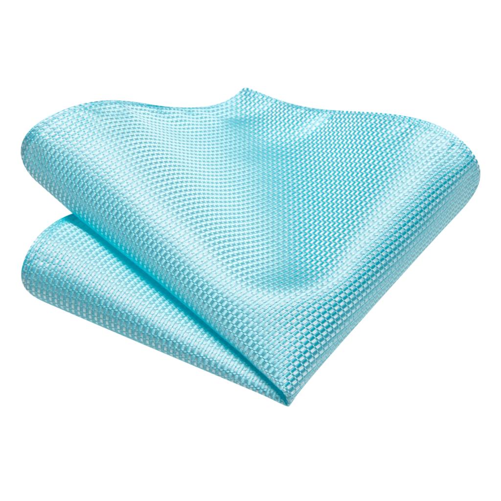Corbata de negocios de seda azul claro liso para hombre, corbata de de alta corbata de lujo de 8,5 cm, broche de gemelos, corbata de boda para hombre 2023