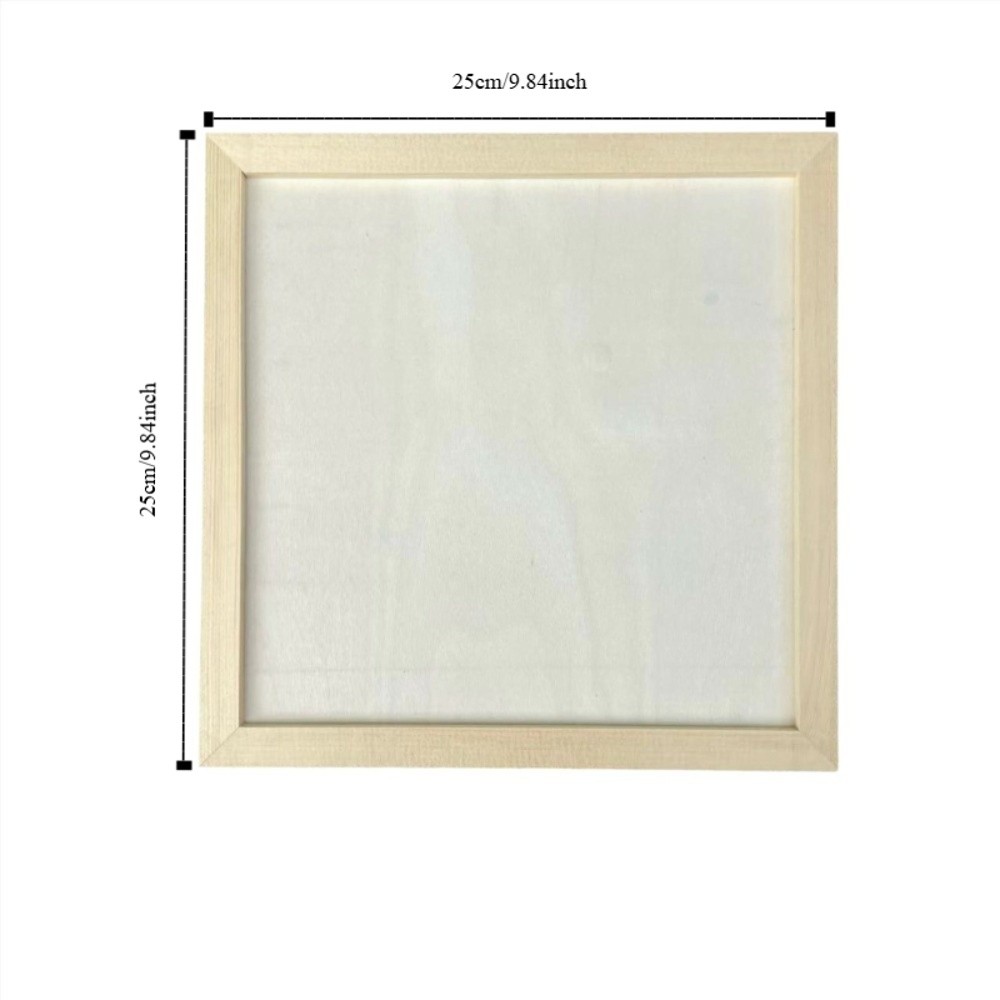 Kids Wooden Blank Clay Frame Multi Size DIY Wooden Photo Holder Party Decor Creartive Picture Frame Children's Handcraft: green