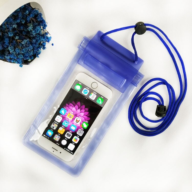 Sacos de natação à prova dwaterproof água saco com luminosa subaquática bolsa de telefone caso para iphone 6s 7 8 xr universal todos os modelos 6.5 polegada