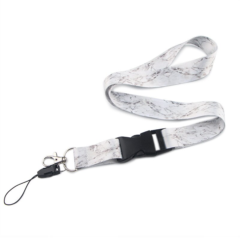 Marble Printing Neck Strap Keychain Lanyard For Keys Women ID Badge Holder Keycord DIY Hanging Rope Mobile Phone Accessories: 04
