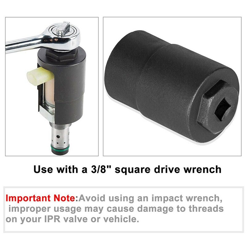 for 6.0L Ford IPR Valve Socket & 6.0 High Pressure Oil Pump IPR Valve Air Test Fitting Tool & Oil Rail Adapters