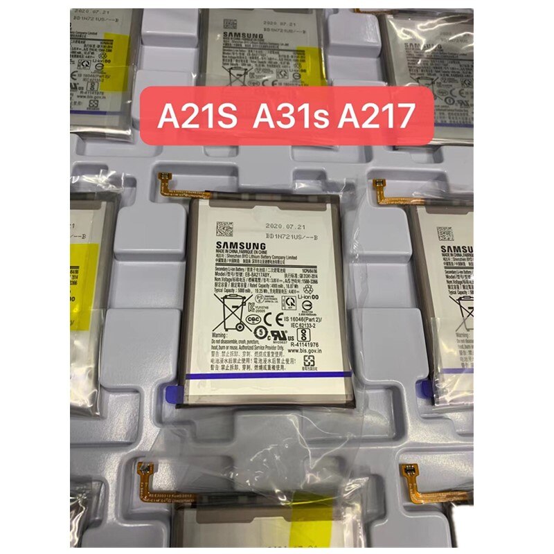 SAMSUNG original Battery For Samsung Galaxy S10 S20 S20+ S20 Ultra A90 A80 A71 A60 A51 A31 A20e A10e Note 10/10+ M30s A20S M11: EB-BA217ABY  A21s