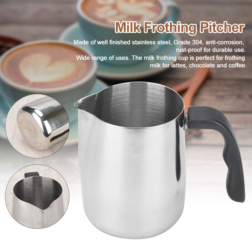 1000ml Stainless Steel Steaming Cappuccino Pull Flower Home Bar Drinking Coffee Jug Barista Cup Milk Frothing Pitcher