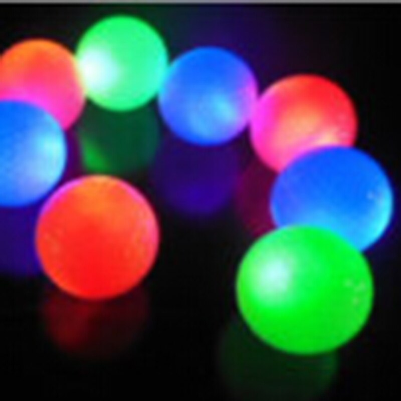 Pelotas de Golf fluorescentes de luz nocturna brillante con luz intermitente