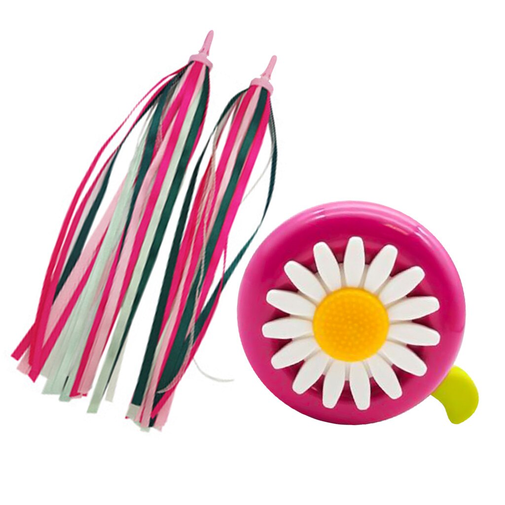 2 Pack Kid's Rainbow Scooter Handlebar Streamers And 1 Pack Kids Bike Bell #D: K