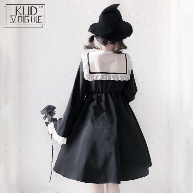 Generisch 2025 - Vrouwen Vintage Retro Gothic Lange Mouwen Capuchon Jurk Lange Jurken Kanroji Mitsuri Cosplay Kostuum, blauw, 5XL