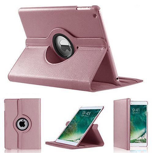 360 rotación Coque para iPad de de 9,7 5th 6th aire 1 2 DE AIRE caso magnético inteligente para automóbil dormir cubierta para iPad caso 360: Pink