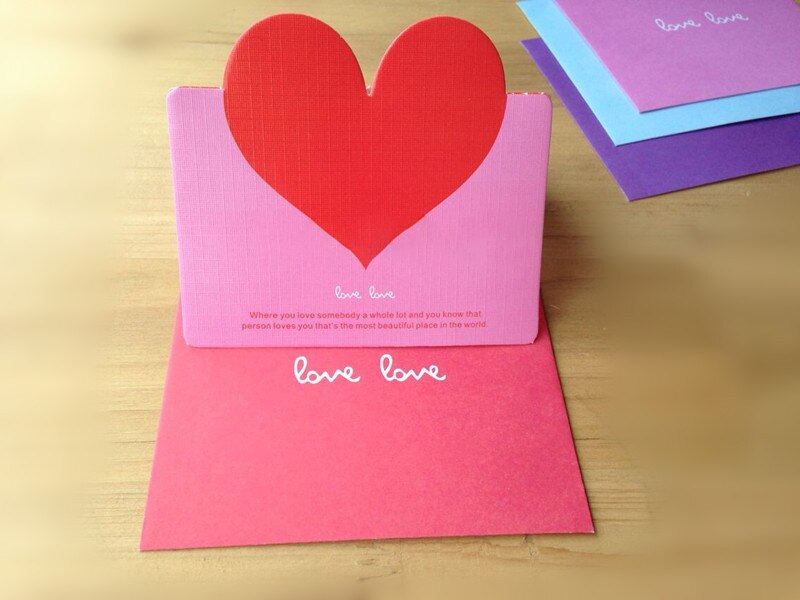 10 stk kærlighed hjerte form lykønskningskort valentinsdag kort bryllup invitationer kort romantisk takkekort besked kort: Stil 8