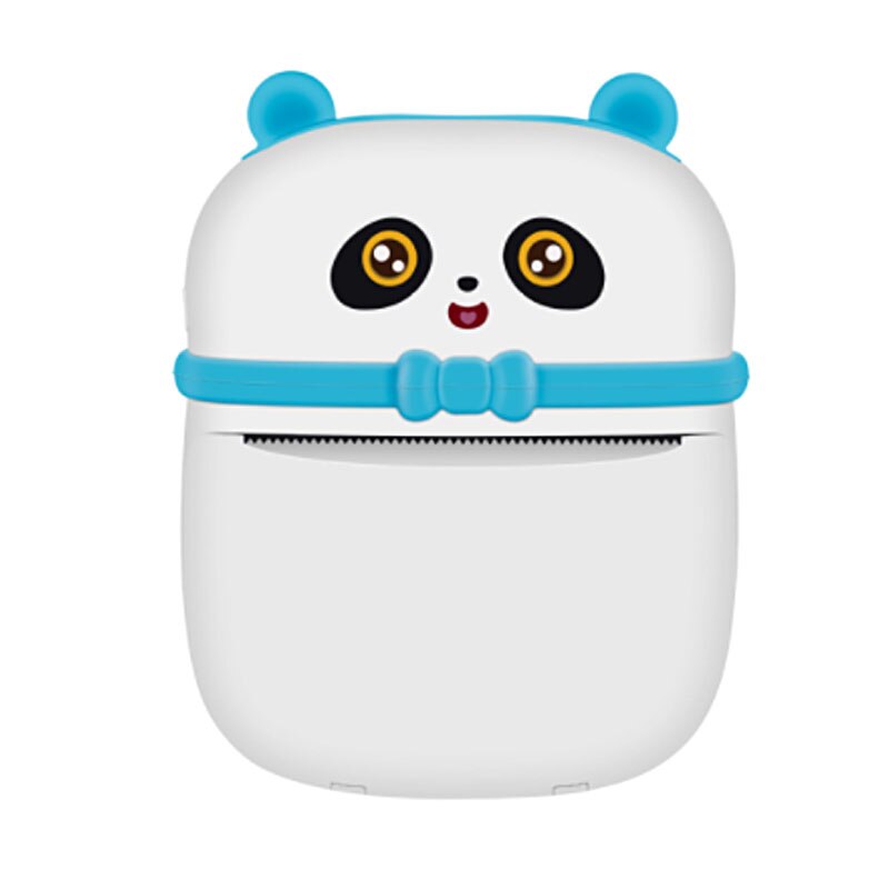 Portable MINI Printer Thermal Print Photo Pocket Thermal Label Printer 58mm Printing Wireless Bluetooth Android IOS Printers: Blue