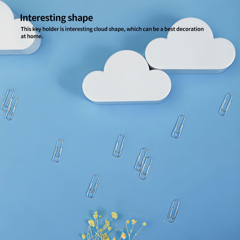 Magnetische Haken Creatieve Thuis Opslag Houder Wit Cloud Vorm Magnetische Magneten Sleutelhouder Voor Cloud Magnetische Haak