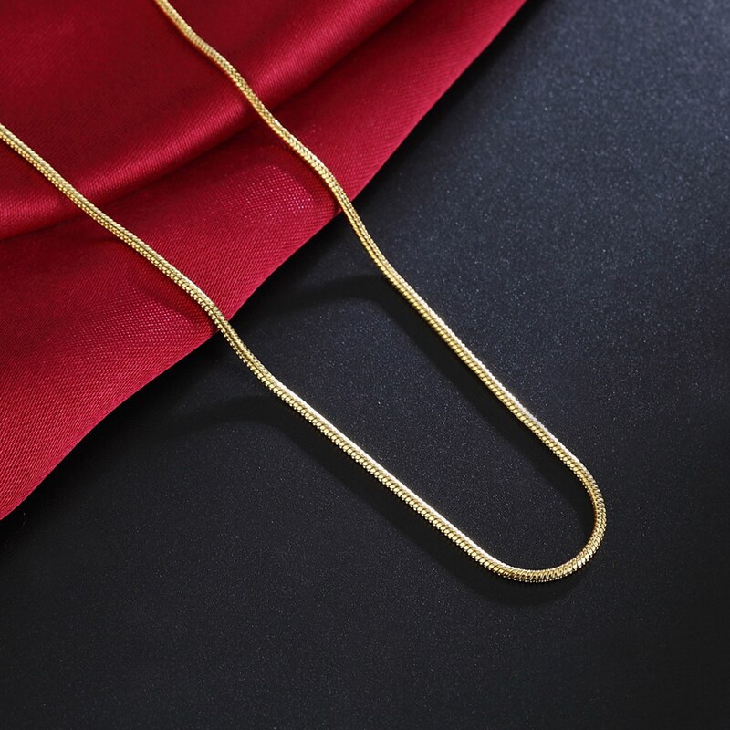 Prata 925 largura 2mm correntes de ouro colar para mulheres masculino moda jóias 16 "18" 20 "22" 24 "26" 28 "30"