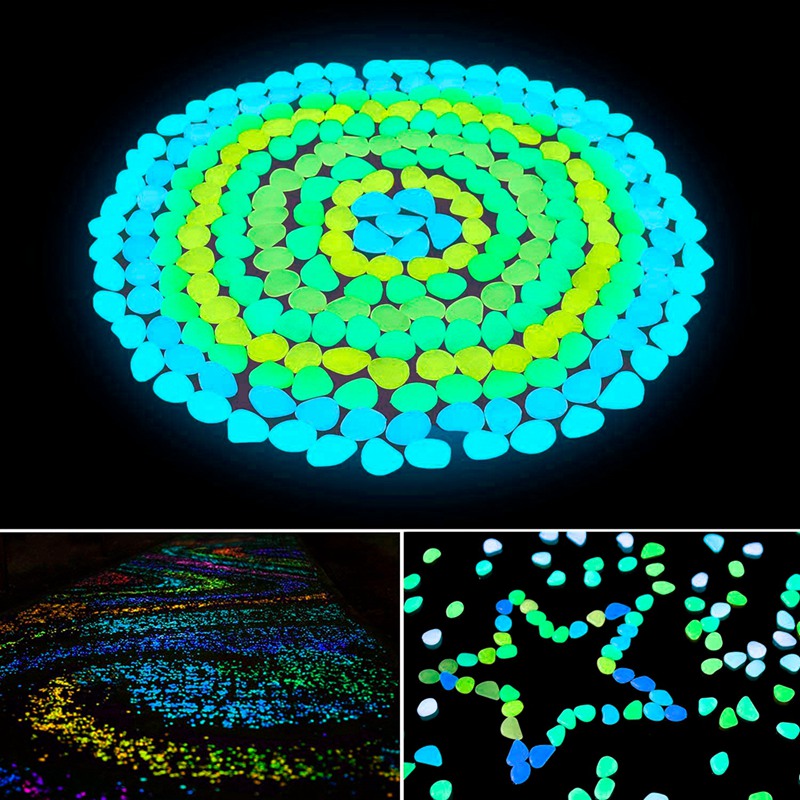 25/50Pcs Glow in the Dark Garden Pebbles Glow Stones Rocks for Walkways Garden Path Patio Lawn Garden Yard Decor Luminous stones