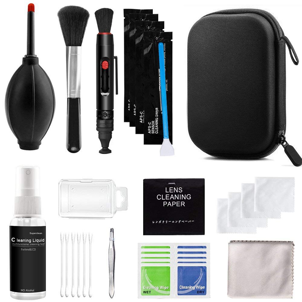 Camera Cleaning Kit Sensor Cleaning Kit with Air Blower Cleaning Swabs Cleaning Pen Cleaning Cloth for Most Camera Phone Laptop