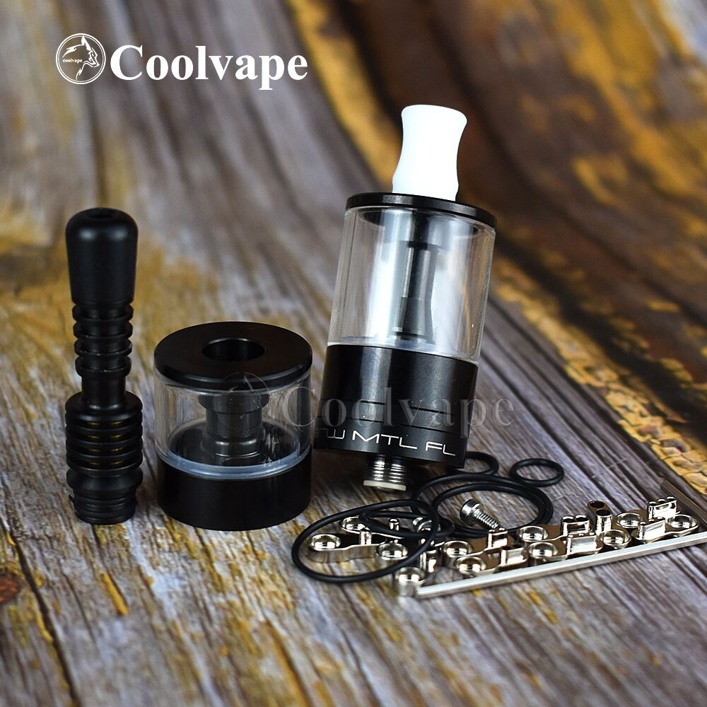 Dvarw MTL FL 24 rta 24mm Single Coil Airflow Tank Rebuildable atomizer rta 316 stainless steel vape tank vs Siren V2 GTA MTL: Bkit-11-T