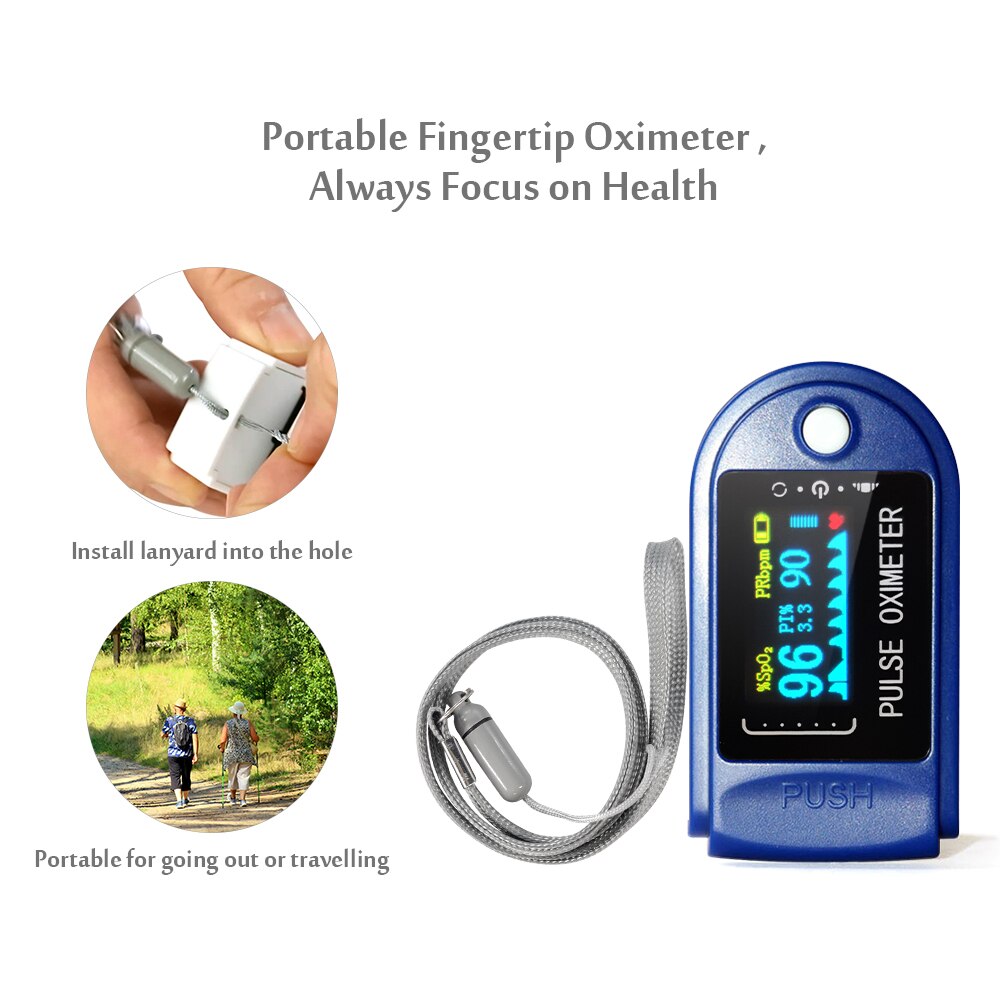 Bloedzuurstofverzadiging Monitor Zuurstof Vinger Pulsoximeter Monitor Oximetro (Zonder Batterij)