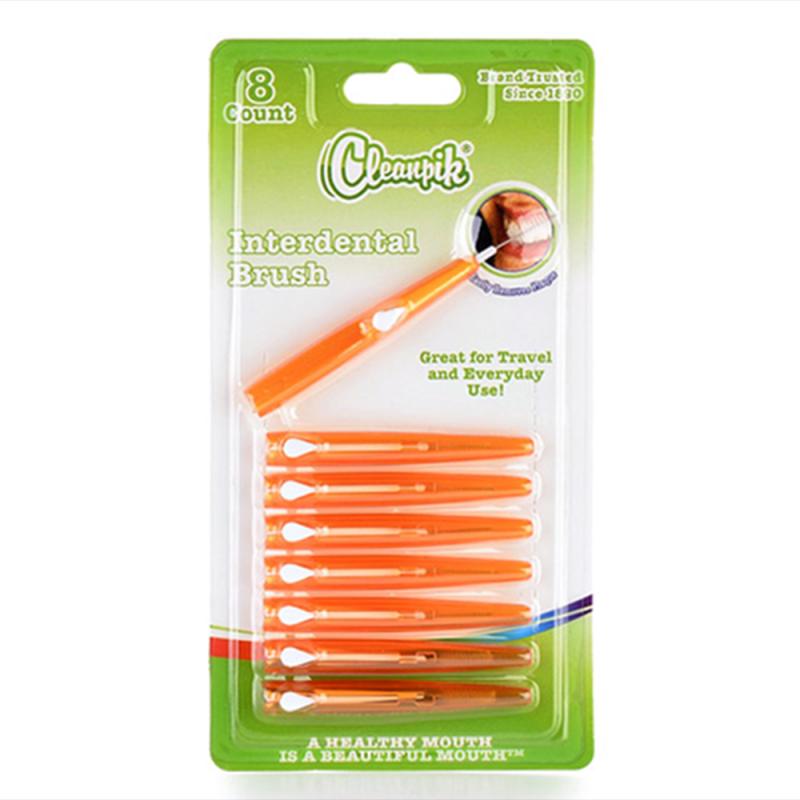 8 stk 0.7-1.5mm voksne interdental børste rengjøring tannbørster tanntråd plukke push-pull tannpirker interdental tann