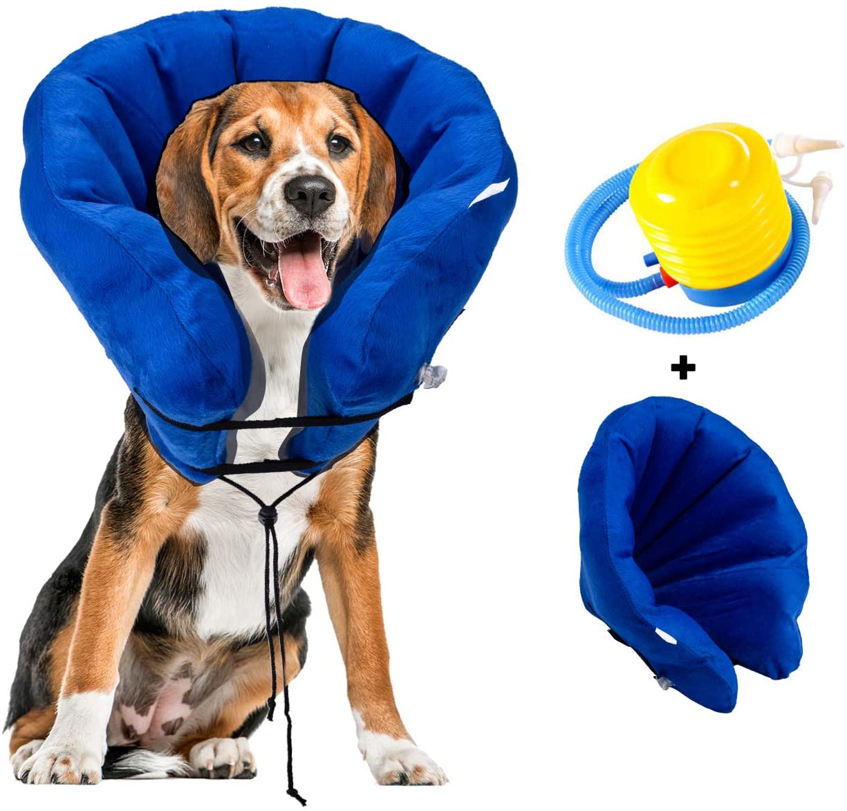 Inflatable Recovery Collar for Dogs Cats Pets [Upgraded Version], Adjustable Soft Collar to Prevent Pet Licking Touching Wounds