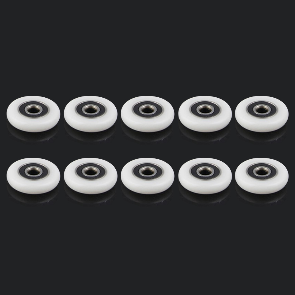 10Pcs 23Mm 25Mm 27Mm Bad Kast Slide Deur Wiel Garderobe Douche Lager Roller Vervanging Abs badkamer Gate Accessoires