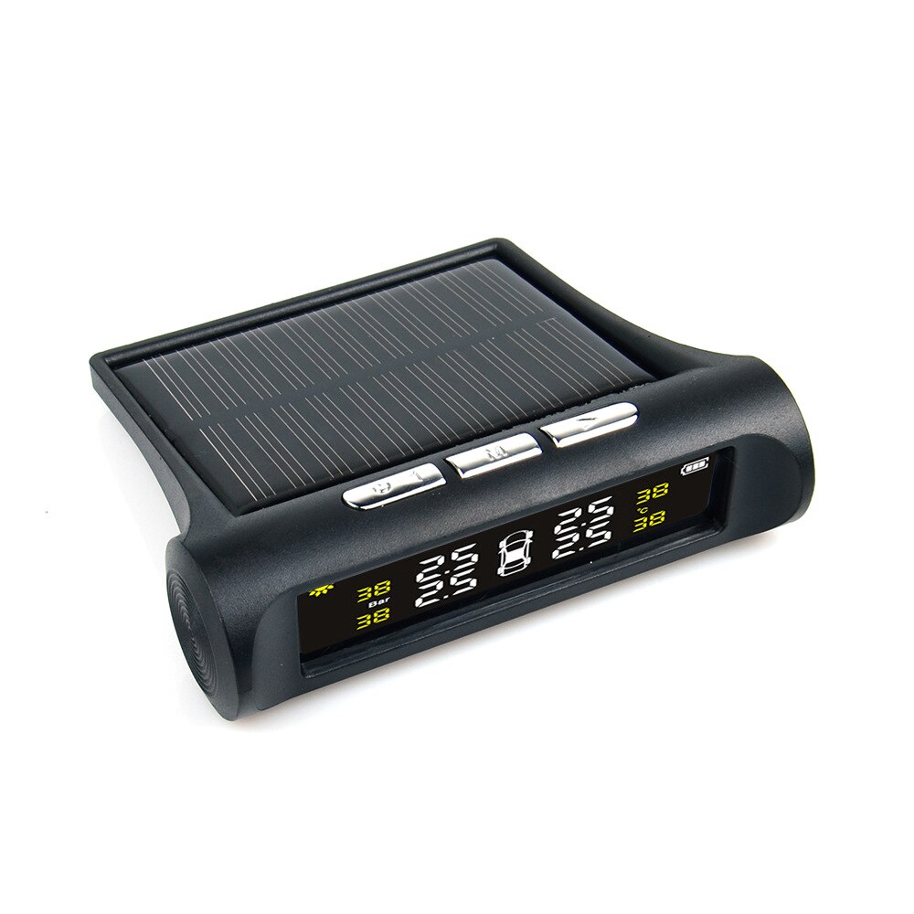 Car Solar Wireless Tire Pressure Monitor TPMS Tire Pressure Sensor Monitoring System External Tire Pressure Monitor