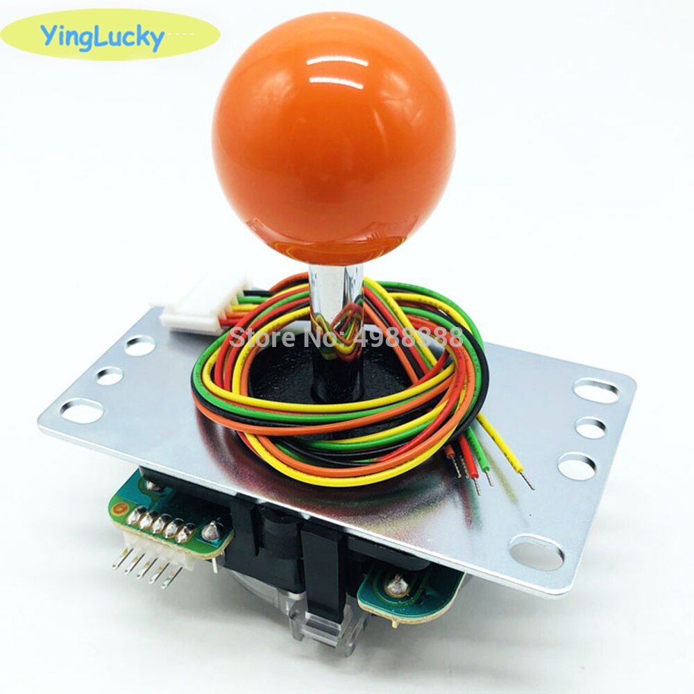 yinglucky 2pcs SANWA joysticks Original Japan Arcade Joystick JLF-TP-8YT with Ball Top and 5pin wire arcade stick: 2pcs orange