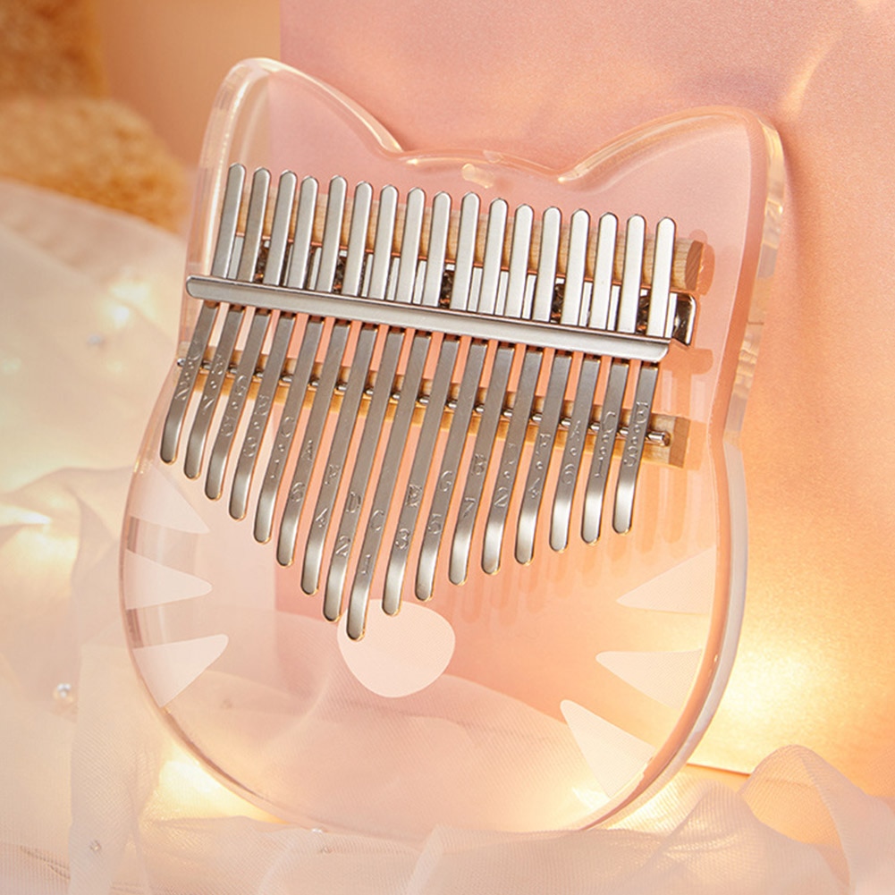 Mini Kalimba With Carry Bag Thumb Piano Beginner Transparent Acrylic Clear Sound 17 21 Keys Keyboard Instrument Portable