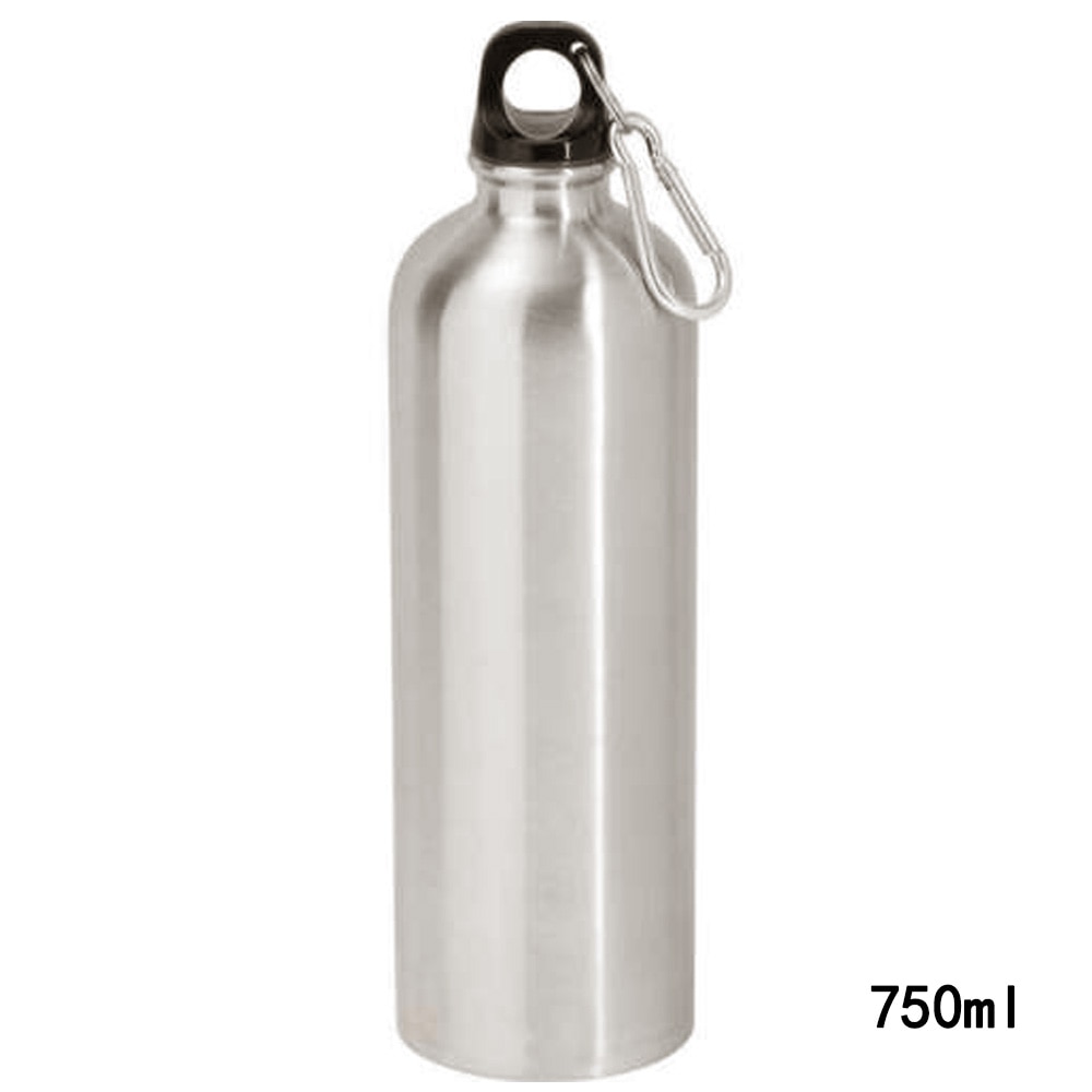 1 stks Rvs Sport Water Bottole + Lekvrije Cap 500 ml/750 ml Capacityn Zilver
