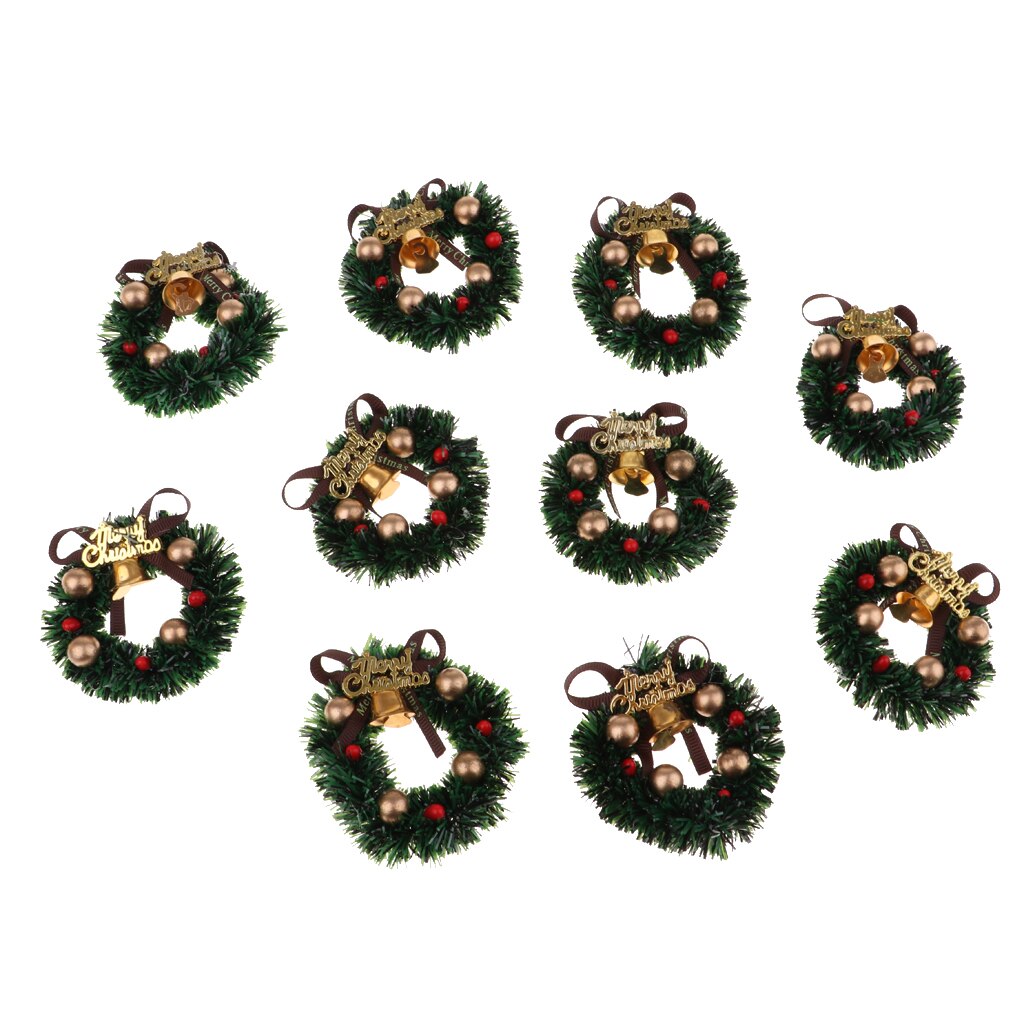1/12 Dollhouse Miniature Christmas Wreath Garland Ornament Home Decoration